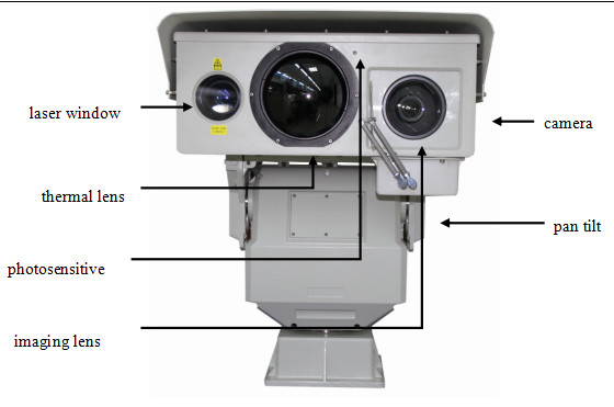 PTZ-Infrarotnachtsicht-Wärmekamera, lange Strecken-Überwachungskamera