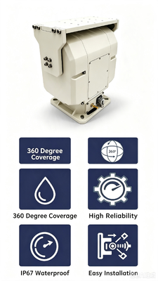 High-Performance Pan Tilt Unit with 20kg Payload, 360° Continuous Rotation, and IP67-Rated Protection