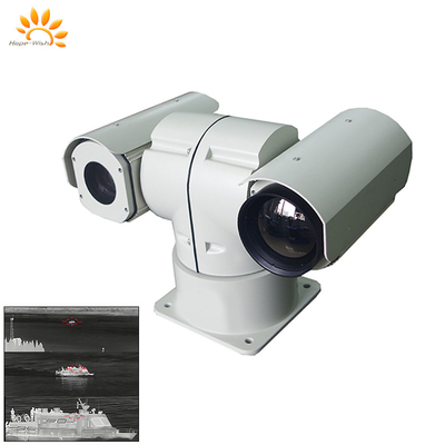IP67 PTZ Infrarotüberwachungskameras H.264 Laser-T-Form-Doppelsensor-Wärmekamera