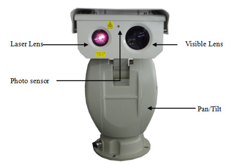 Des lauten Summens Überwachungskamera CMOS-Sensor Nachtsicht-lange Strecken-Infrarotlaser-Kamera-PTZ